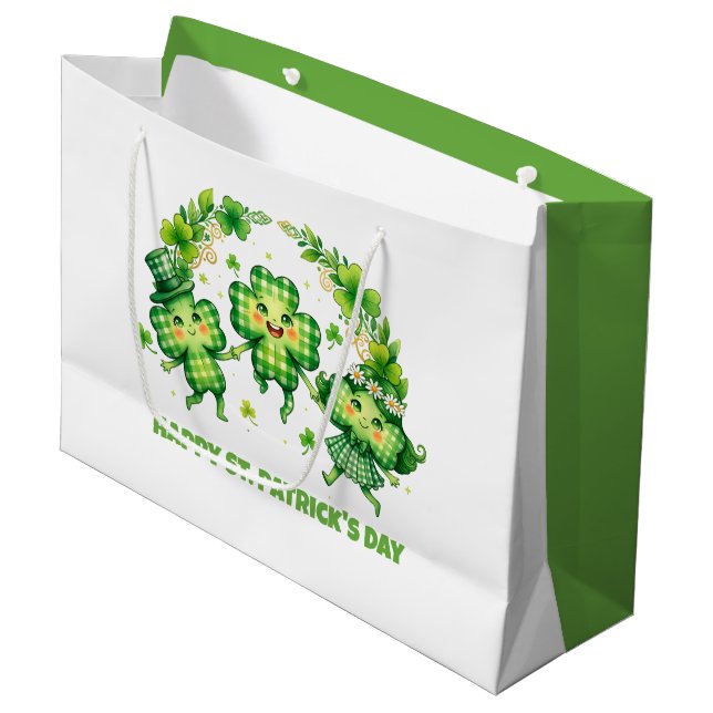 Bolsa De Regalo Grande Celebrate St. Patrick’s Day (Angulo Anverso)