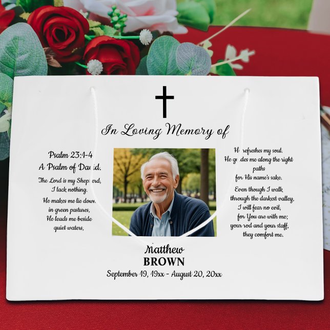 Bolsa De Regalo Grande Celebration Of Life 1 Photo Bible Verse  (Subido por el creador)