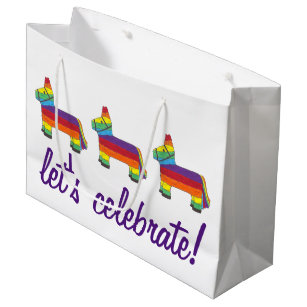 Bolsa De Regalo Grande ¡Celebremos! Piñata de cumpleaños de un burro arco
