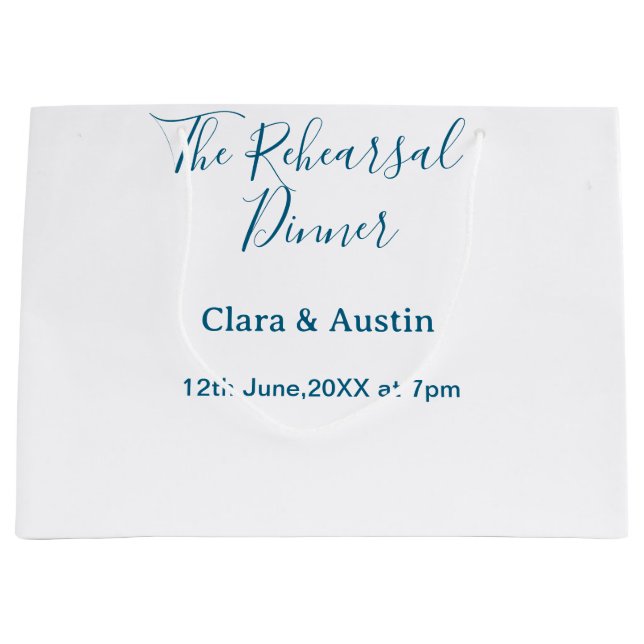 Bolsa De Regalo Grande cena de ensayo la noche anterior simple mínimo m (Anverso)