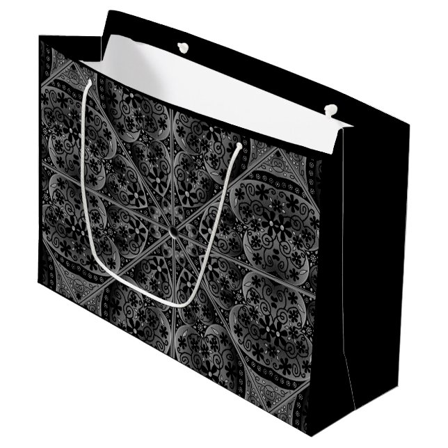 Bolsa De Regalo Grande Ceramic Lace Black (Angulo Anverso)