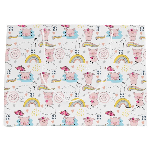 Bolsa De Regalo Grande Cerditos cortos (Anverso)