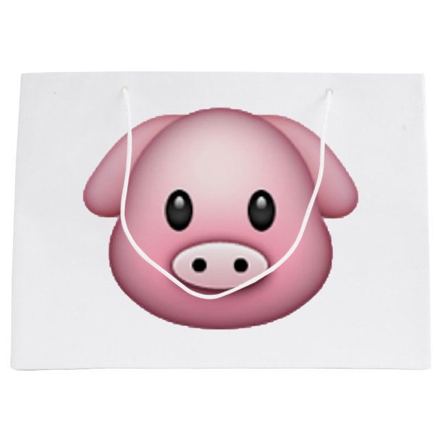 Bolsa De Regalo Grande Cerdo - Emoji (Anverso)