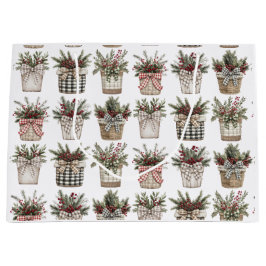 Bolsa De Regalo Grande Cesta de Buffalo | Navidades de granjas