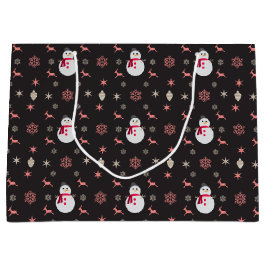 Bolsa De Regalo Grande Chalkboard Snowman Navidad