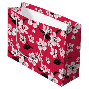 BOLSA DE REGALO GRANDE CHERRY BLOSSOM - SAKURA (ROJO)