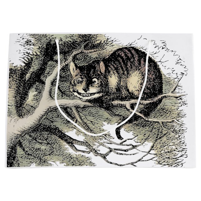 Bolsa De Regalo Grande Cheshire Cat Alice Wonderland Classic (Anverso)