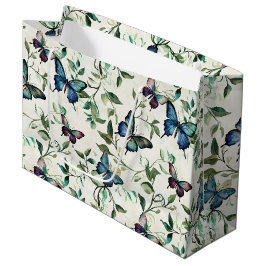 Bolsa De Regalo Grande Chic Romántico Azul Mariposas Despedida de Soltera