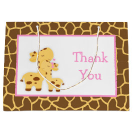 Bolsa De Regalo Grande Chica amable Giraffe Baby Shower Gracias