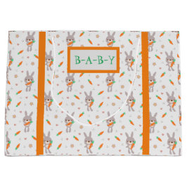 Bolsa De Regalo Grande Chica de Naranja de Conejo Cuto