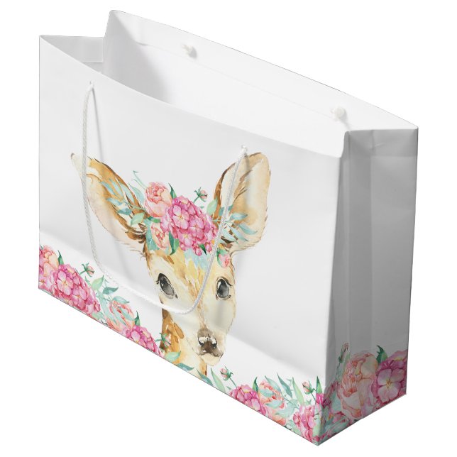 Bolsa De Regalo Grande Chica Deer Baby Shower (Angulo Anverso)