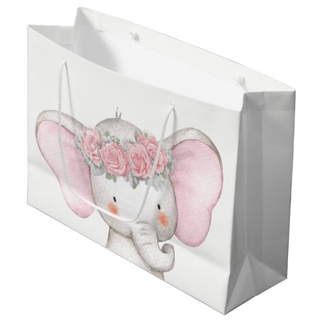 Bolsa De Regalo Grande Chica Elephant Baby Shower (Angulo Anverso)