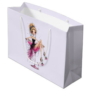 Bolsa De Regalo Grande Chica linda y coqueta en una copa de Martini