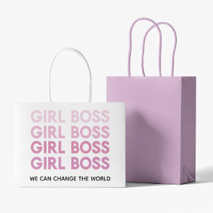 Bolsa De Regalo Grande Chica rosa moderno Jefe mejor regalo para Girly
