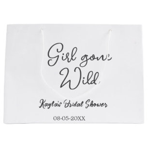 Bolsa De Regalo Grande Chica salvaje despedida de soltera nombre fecha si