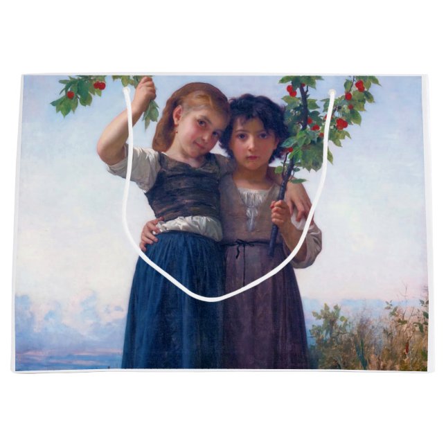 Bolsa De Regalo Grande Chicas de la Subdivisión de Cerezos, Bouguereau (Anverso)
