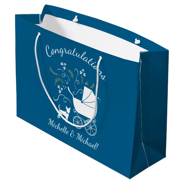 Bolsa De Regalo Grande Chihuahua Dog Baby Shower (Angulo reverso)