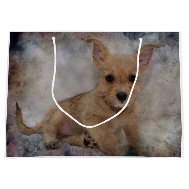 Bolsa De Regalo Grande Chihuahua/Yorkie Puppy (Anverso)