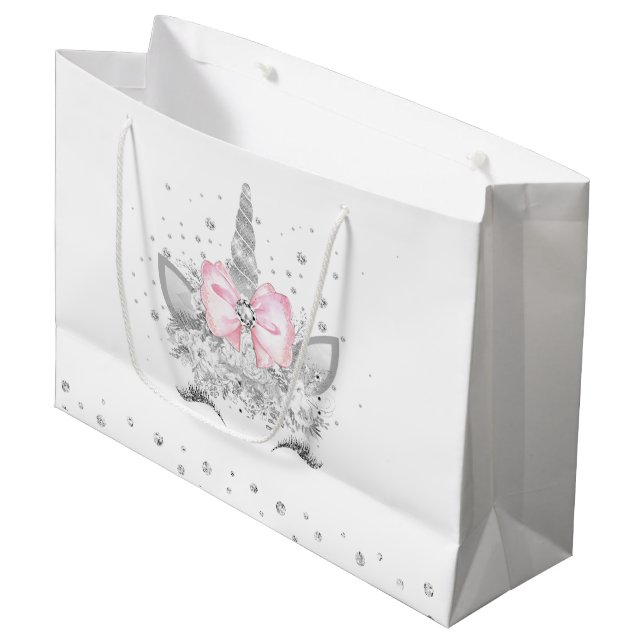 Bolsa De Regalo Grande Chimenea de bebé de Unicornio (Angulo Anverso)