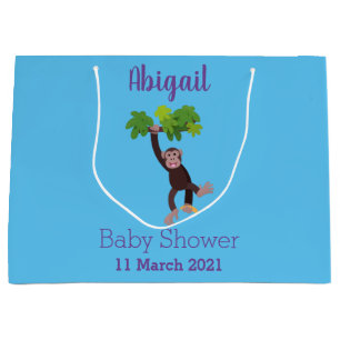 Bolsa De Regalo Grande Chimpancé lindo en personalizado colgante de la ju