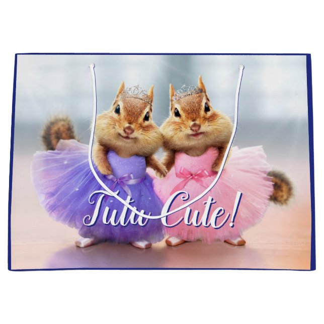 Bolsa De Regalo Grande Chipmunk Ballerina Duo (Anverso)