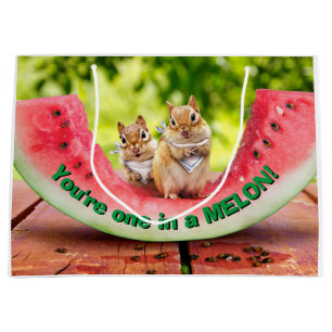 Bolsa De Regalo Grande Chipmunks come sandía