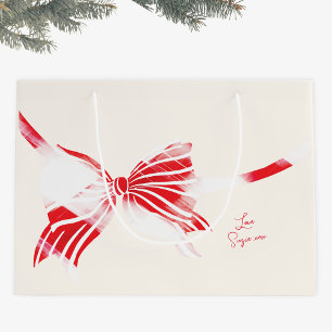 Bolsa De Regalo Grande Chistmas Peppermint Tapado Con Vacaciones De Vesti