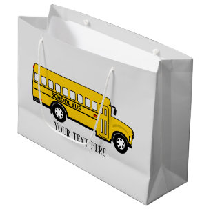 Bolsa De Regalo Grande chóferes de bus de escuela cool añaden texto Bol