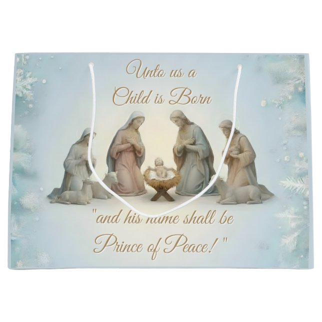 Bolsa De Regalo Grande Christian Design Christmas (Anverso)