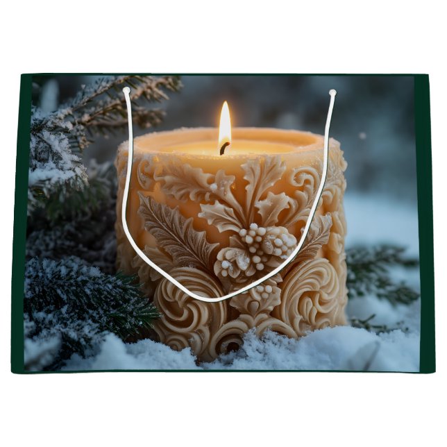 Bolsa De Regalo Grande Christmas Candle (Anverso)