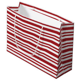 Bolsa De Regalo Grande Christmas Candy Cane Stripes