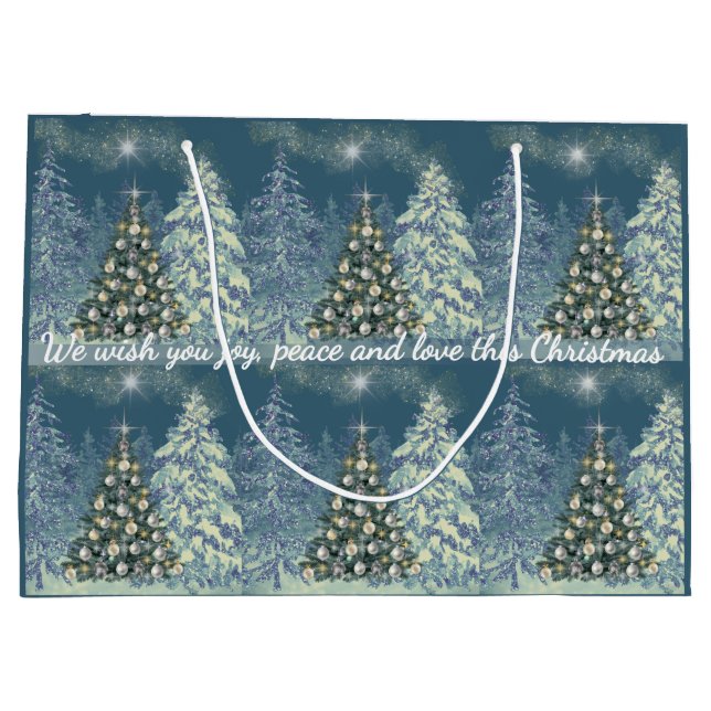 Bolsa De Regalo Grande Christmas Gift Bag Winter Wonderland  (Reverso)