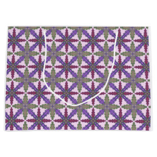 Bolsa De Regalo Grande Christmas Poinsettia Stars gift bag Large