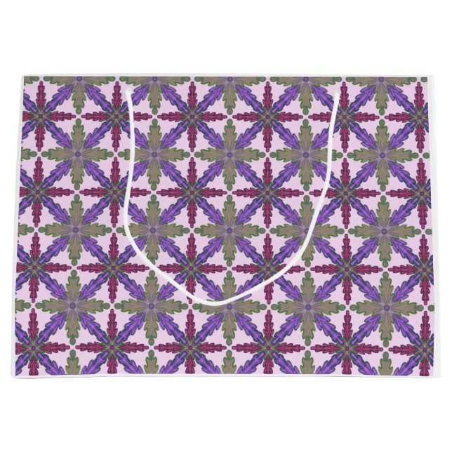 Bolsa De Regalo Grande Christmas Poinsettia Stars gift bag Large (Anverso)