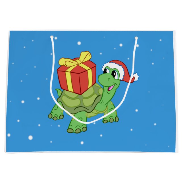 Bolsa De Regalo Grande Christmas turtle with the gift (Anverso)