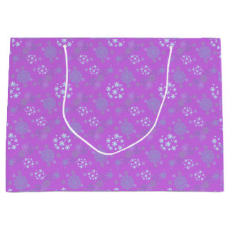 Bolsa De Regalo Grande Christmas Winter Hanukkah Snowflake design