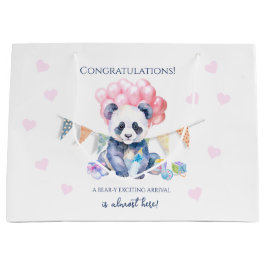 Bolsa De Regalo Grande Chupetón de panda y globos Baby Shower