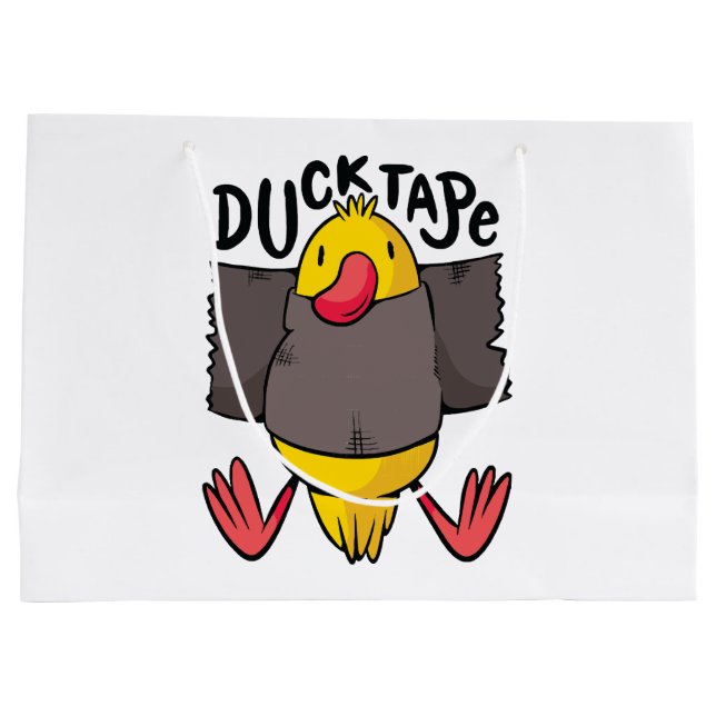 Bolsa De Regalo Grande Cinta de Pato Divertida (Reverso)
