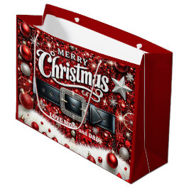Bolsa De Regalo Grande Cinturón de Santa