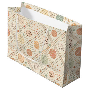 Bolsa De Regalo Grande Círculo geométrico retro Abstracto de mediados d