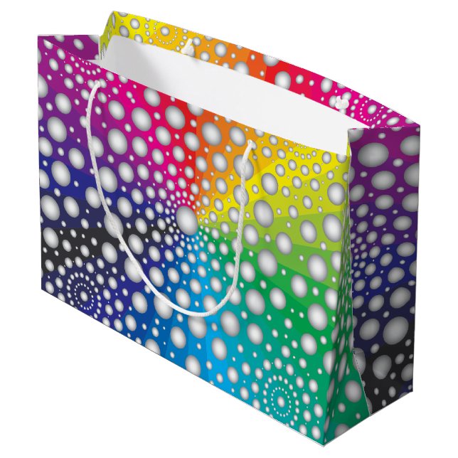 Bolsa De Regalo Grande Círculos Mandala 2 (Angulo reverso)