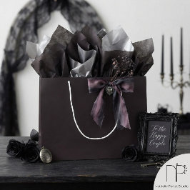 Bolsa De Regalo Grande Ciruela Oscura Sólida