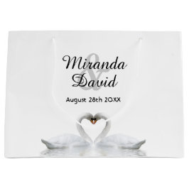 Bolsa De Regalo Grande cisne blanco boda eligen simple