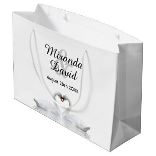Bolsa De Regalo Grande cisne blanco boda eligen simple