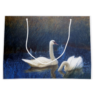 Bolsa De Regalo Grande Cisnes en juncos, Bruno Liljefors