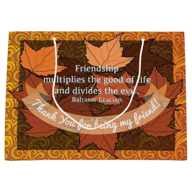 Bolsa De Regalo Grande Cita de amistad (Anverso)