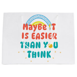 Bolsa De Regalo Grande Cita Retro Positiva