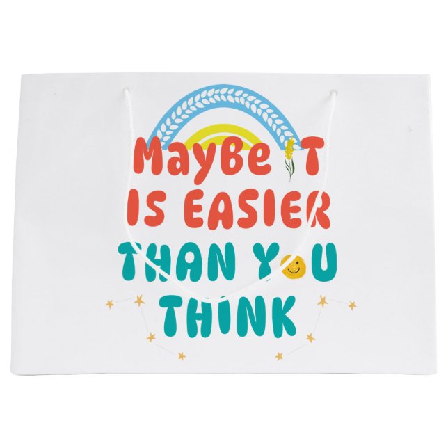 Bolsa De Regalo Grande Cita Retro Positiva (Anverso)