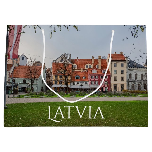 Bolsa De Regalo Grande Ciudad antigua de Riga en otoño (Anverso)