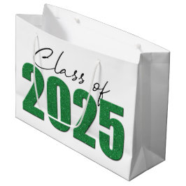 Bolsa De Regalo Grande Clase Purpurina verde de 2025